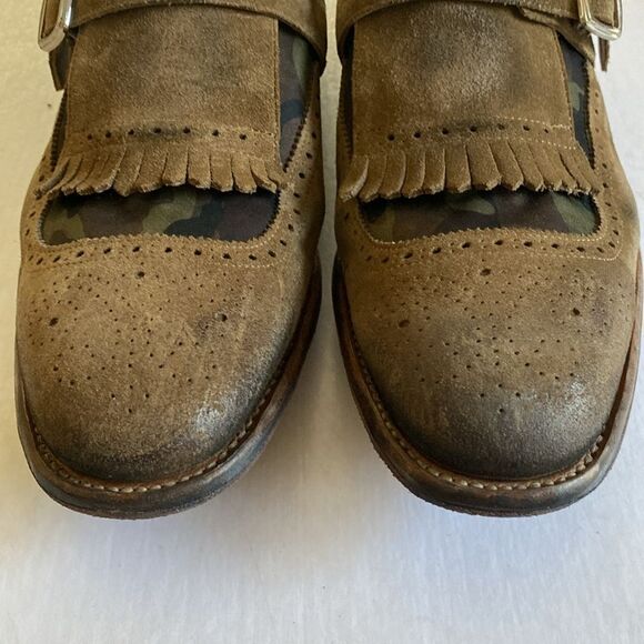 CHURCH’S Shanghai Camo Brown Leather/ Fabric Distressed Style Brogues 8.5 UK main image 7